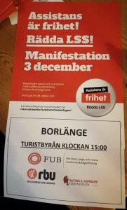 Manifestation 3 december i Borlänge!